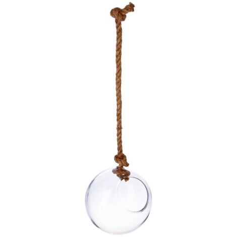 Jarrón de bola - vidrio y cuerda - D19 cm - Atmosphera créateur d'intérieur