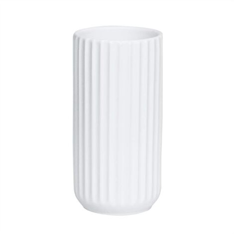 Jarrón de cerámica blanca de 18 cm, diseño alto, para decoración del hogar, fiestas y centros de mesa de boda.