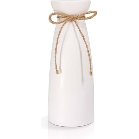 Jarrón de cerámica, florero blanco grande, decoración moderna de mesa, jarrón decorativo de alta calidad, para el hogar, fiestas y centros de mesa de boda.