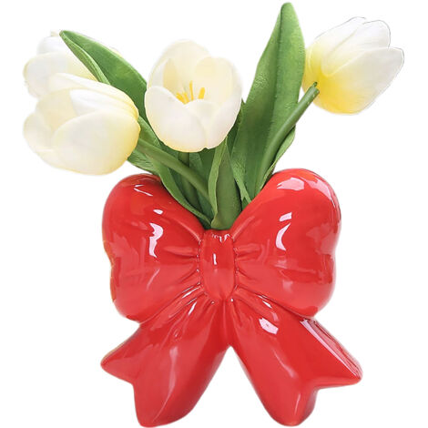 [Jarrón de cerámica] Jarrón de cerámica original con diseño de bucles – decoración de mesa de estilo europeo moderno – Colores: Rosa, Verde claro, Blanco – Regalo festivo