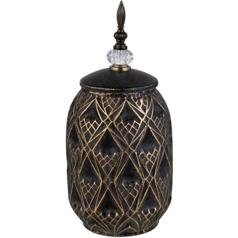 Jarrón de cerámica  marrón, d17x36h cm