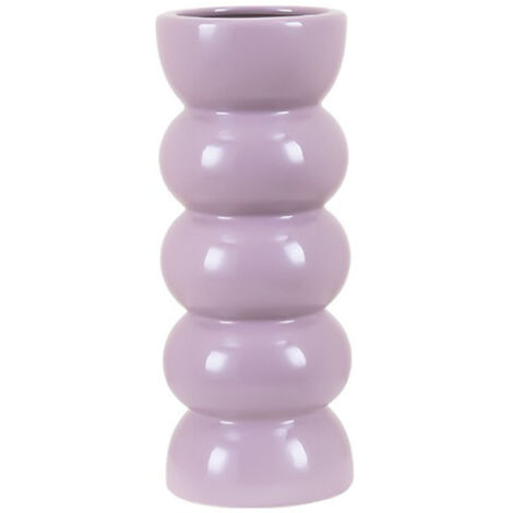 Jarrón de cerámica para hidroponía – Diseño pequeño en color morado – 1 unidad – Ideal para arreglos florales