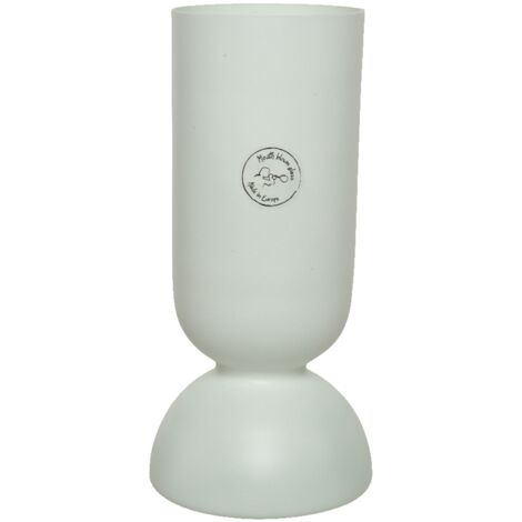 Jarrón de cristal blanco Alt. 23 cm