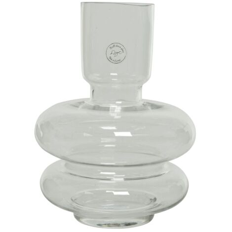 Jarrón de cristal transparente