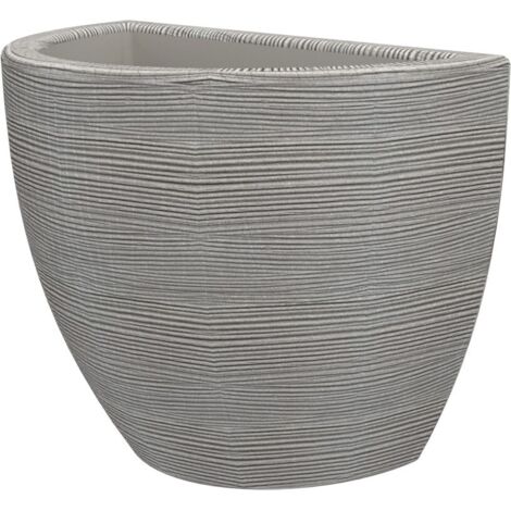 Jarrón de Pared Shabby con Reserva de Agua  30 cm - Blanco Perla