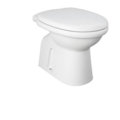 Jarrón de pie a ras de pared 36x51x39,5 cm en cerámica blanca mate - Rak Ceramics Karla - Con copri wc Standard