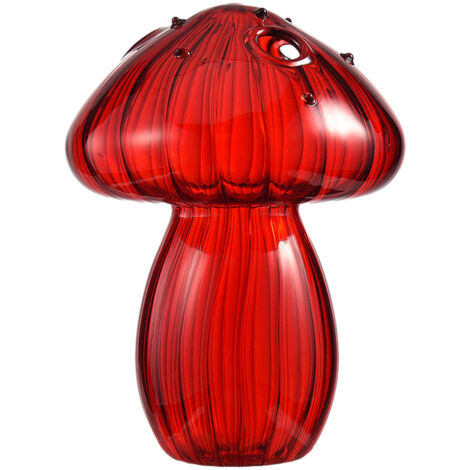 Jarrón decorativo de cristal nórdico (6 piezas con caja) diseño de seta - botella de aromaterapia