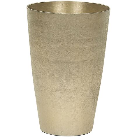 Jarrón decorativo de metal dorado 31 cm florero impermeable pieza decorativa glamour Amrit - Dorado