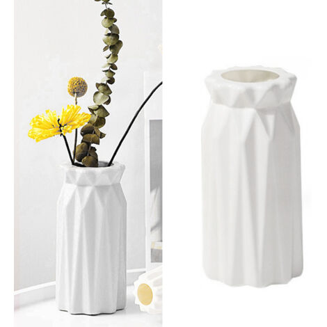 Jarrón decorativo escandinavo blanco estilo D para el hogar.