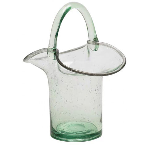 Jarrón decorativo moderno – Elegante jarrón de cristal verde para flores – Elemento decorativo con estilo para tu hogar