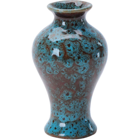Jarrón decorativo  Porcelana esmaltada de estilo chino  Accesorios para el hogar  10,5 × 6 cm  Rojo/Amarillo/Azul/Verde  Regalo único hecho a mano