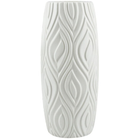 Jarrón decorativo robusto y elegante fabricado en plástico PP, modelo de 8 x 23 cm, disponible en tres colores (blanco, rosa y azul). El pedido incluye un jarrón.