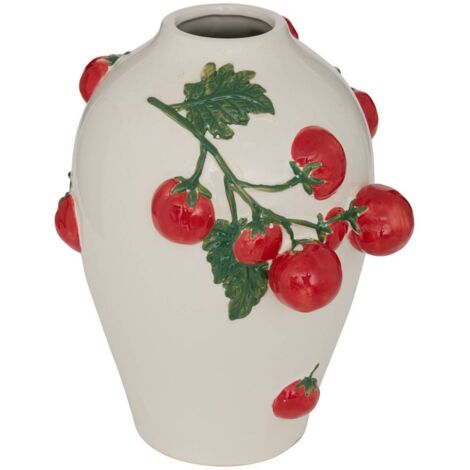 Jarrón Della Tomates 20,6x19,8x25,5cm Blanco - Atmosphera créateur d'intérieur