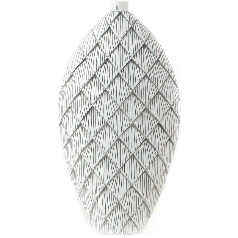 

Jarrón DKD Home Decor Blanco Gris Resina Moderno (26 x 12 x 51 cm)