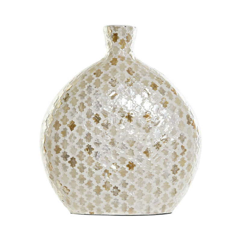 

Jarrón DKD Home Decor Marrón Crema Bambú Nácar Árabe (34 x 13 x 41 cm)