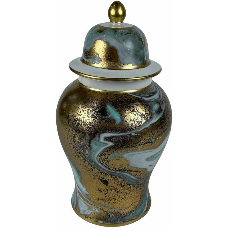 

Jarrón DKD Home Decor Porcelana Azul Moderno (17 x 17 x 31 cm)