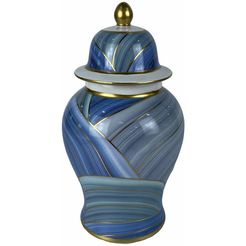 

Jarrón DKD Home Decor Porcelana Azul Moderno (17 x 17 x 31 cm)