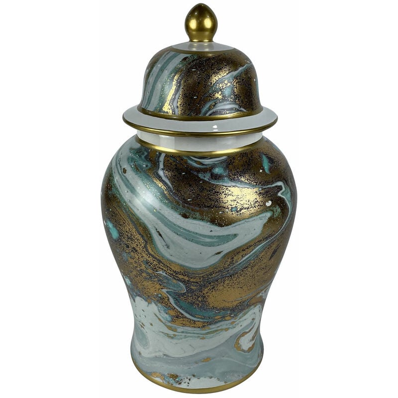 

Jarrón DKD Home Decor Porcelana Azul Moderno (22 x 22 x 41 cm)