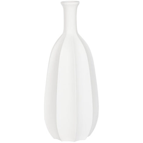 Jarron Fibra Vidrio 30X30X80 Blanco