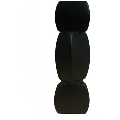 Jarrón grande de cerámica negra con forma de raíz de loto: modelo puramente decorativo para salón, despacho o dormitorio.