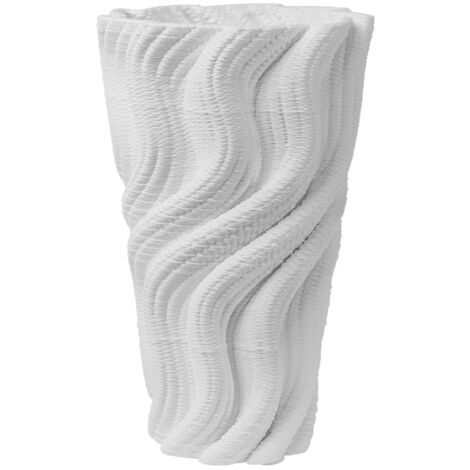 Jarron Gres 16X16X26 3D Blanco