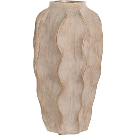 Jarron Gres 25X25X50 Ondas Desgastado Beige
