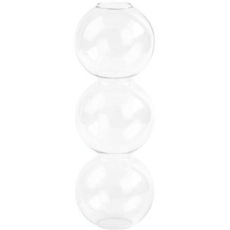 Jarrón hidropónico Aventador Fresh Silver (17 cm/22,5 cm) – Diseño minimalista, vidrio, 105 g/130 g – Elegante jarrón individual, rojo/verde/negro/amarillo/cian/malva/plata