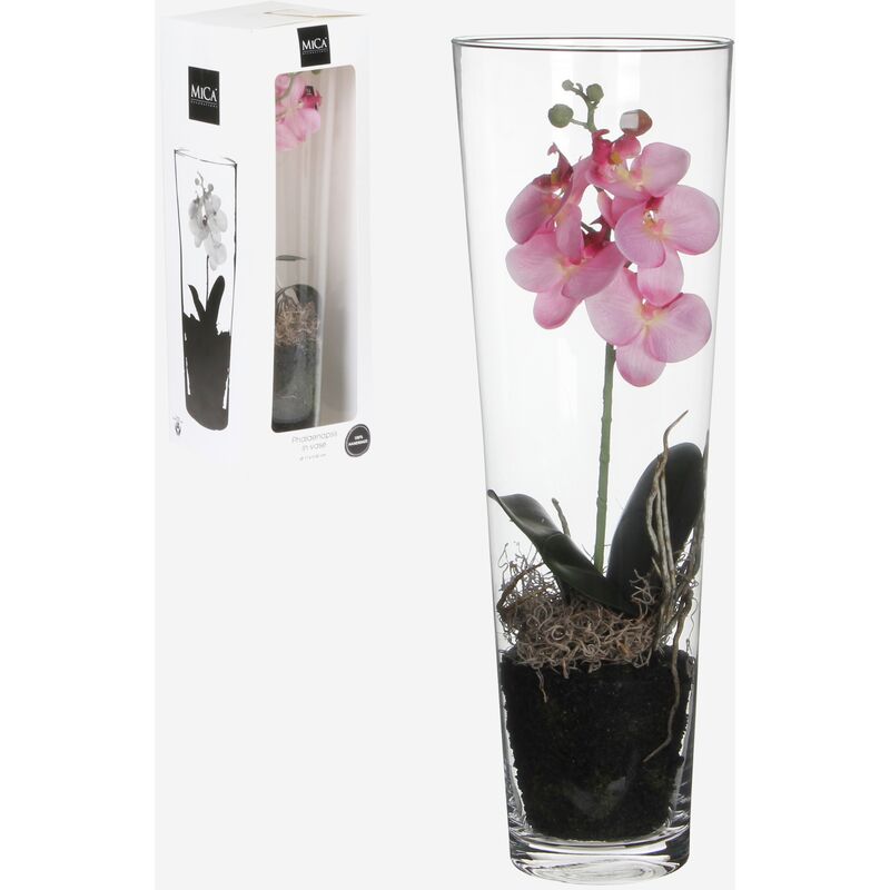

Jarrón + orquidea orchid rosa