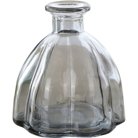 Jarrón perfumado, ambientador, jarrón de cristal con textura fina y estilo retro para el hogar, la oficina o el salón, 10 x 11 cm, gris, verde, azul, amarillo, transparente, 260 g, 1 unidad