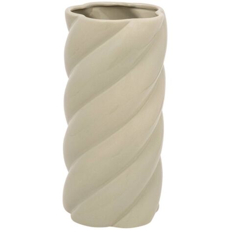 Jarrón retorcido Coby cerámica verde claro H25,5cm - Atmosphera créateur d'intérieur