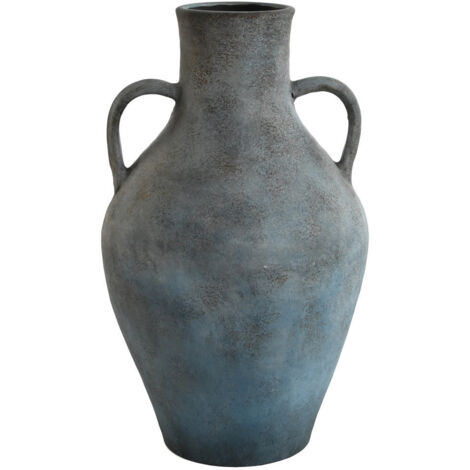 Jarron Terracota 25X25X44 Envejecido Gris