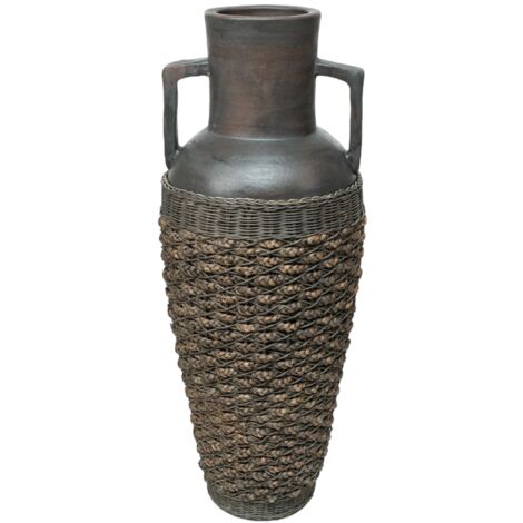 Jarron Terracota/ Rattan