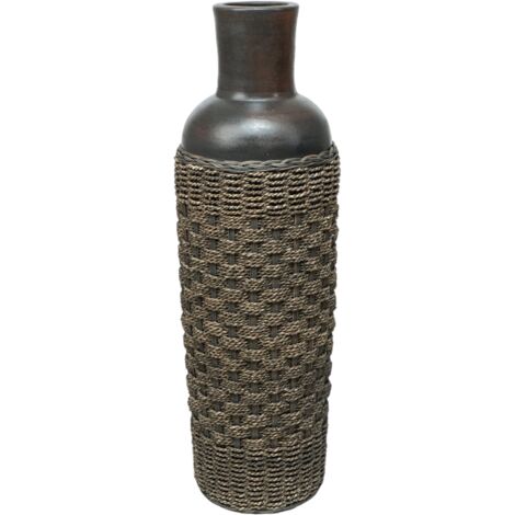 Jarron Terracota/ Rattan