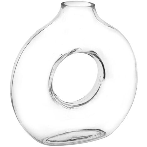 Jarrón transparente Circle H25,5cm - Atmosphera créateur d'intérieur
