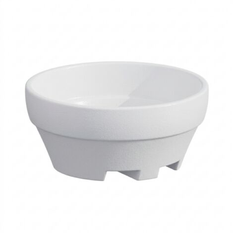 Jarrón XXL de diseño, Ø120 mm, H60 mm, de polímero blanco, para árboles y plantas grandes, apto para interiores y exteriores