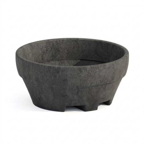 Jarrón XXL de diseño, Ø120 mm, H60 mm, en polímero color antracita, ideal para árboles y plantas grandes, tanto para interior como para exterior