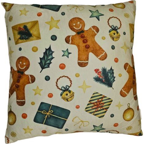 JASIEK Kissen mit Samtfüllung 40 x 40 cm Angenehm weich im Griff WEIHNACHTSSTERN