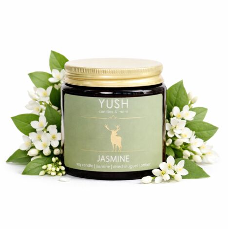 Jasmin – Duftkerze mit Jasminduft – YUSH – 120 ml