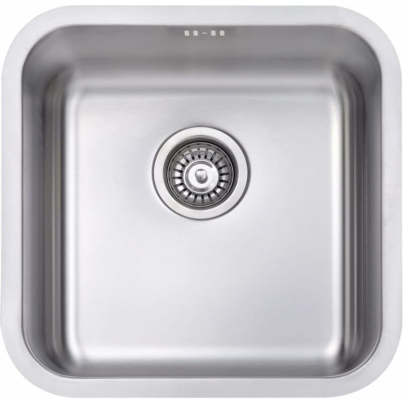Jassferry - Küchenspüle 1 Becken Unterbau-Küchenspüle, 450 X 450 Mm Unterbauspüle Aus Edelstahl Mit Abfallsieb