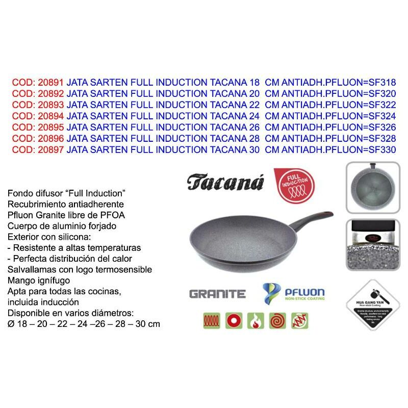 

jata finstock sarten inductio tacana 18cm antiadh no pfoa sf318 - Mibricotienda