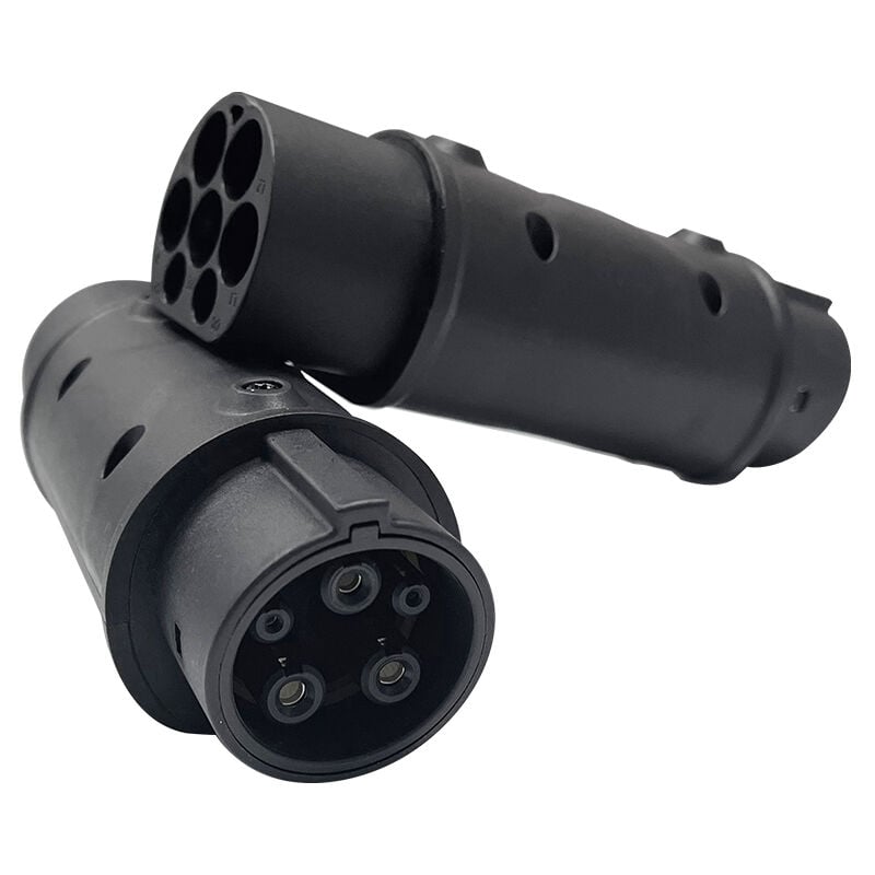 Jatrhg - Adaptateur de Connecteur de Charge ev de Type 2 vers Type 1, Convertisseur pour la Recharge de Véhicule Électrique de IEC62196 à sae J1772.