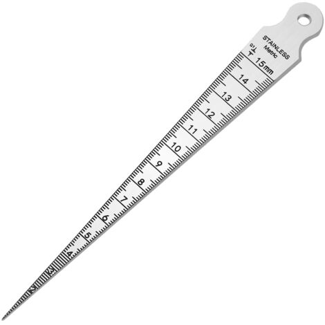 Jauge conique 1-15mm avec lames métriques et impériales en acier inoxydable pour soudure