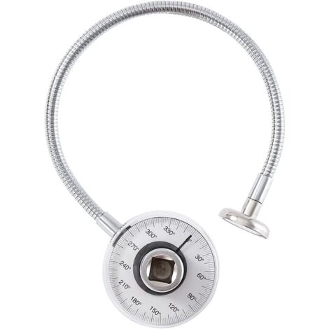 Jauge d'Angle de Couple 1/2", Clé Dynamométrique à Angle d'Entraînement Réglable à 360 Degrés avec Bras Flexible de 14" pour la Réparation Automobile, Mécanisme Magnétique