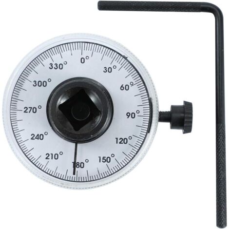 Jauge d'Angle de Couple 1/2", Clé Dynamométrique à Angle d'Entraînement Réglable à 360 Degrés pour la Réparation Automobile