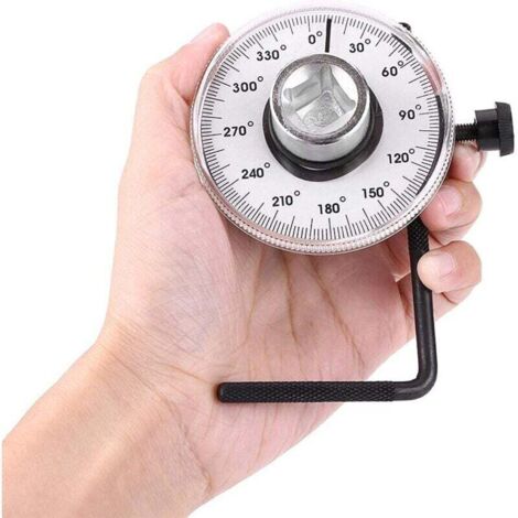 Jauge d'Angle de Couple, Cle Dynamometrique 1/2 Pouce Jauge de Serrage de Torsion Gauge Angulaire Couples 360 ​​Degrés Réglable Outillage Mecanique Auto