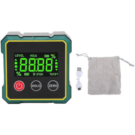 Jauge d'angle numérique avec Conversion de pente de Base magnétique, outil de recherche de niveau électronique, verrouillage des données
