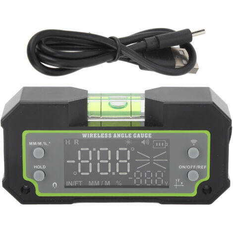 Jauge d'angle numérique double axe inclinomètre magnétique avec affichage LCD et Bluetooth