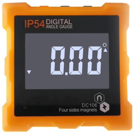 Jauge d'angle numérique, inclinomètre avec écran LCD 4 côtés aimants mesures en plastique pour lames de scie à table, travail du bois, charpentier