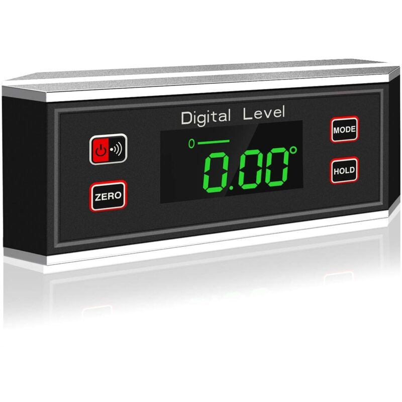 Jusch - Jauge d'Angle, Rapporteur Numérique Inclinomètre Chercheur d'Angle, Boîte De Niveau De Précision Pour Les Machines De Forage, La Maçonnerie