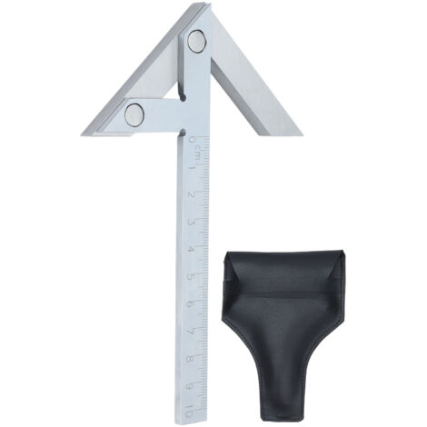 Jauge de Centre 100x70mm pour Menuiserie - Règle et Équerre en Acier Inoxydable pour Mesure et Traçage